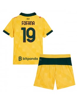 Billige AC Milan Youssouf Fofana #19 Tredjedraktsett Barn 2025-26 Kortermet (+ Korte bukser)